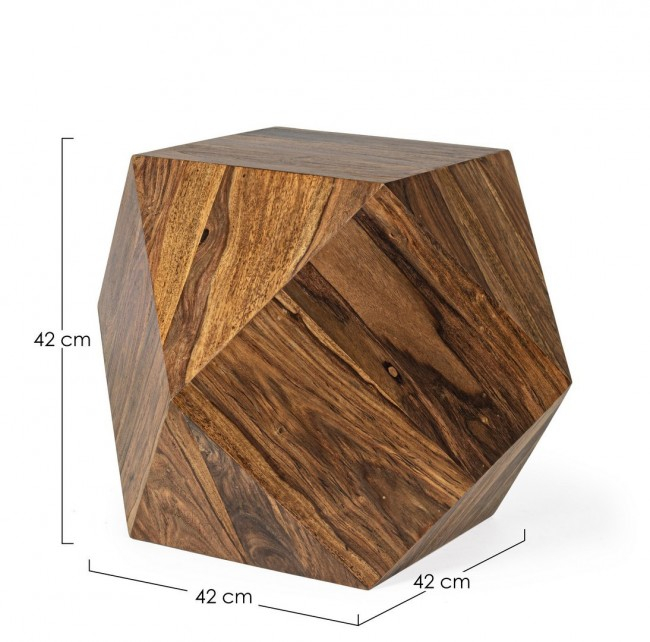 Masuta de cafea Egypt, Lemn, Maro, 42x42x42 cm  [2]