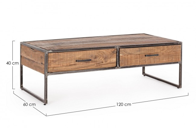 Masuta de cafea Elmer, Lemn, Maro, 120x60x40 cm  [2]