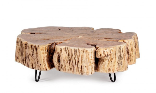 Masuta de cafea Eneas, Lemn, Maro, 90x90x30 cm  [3]
