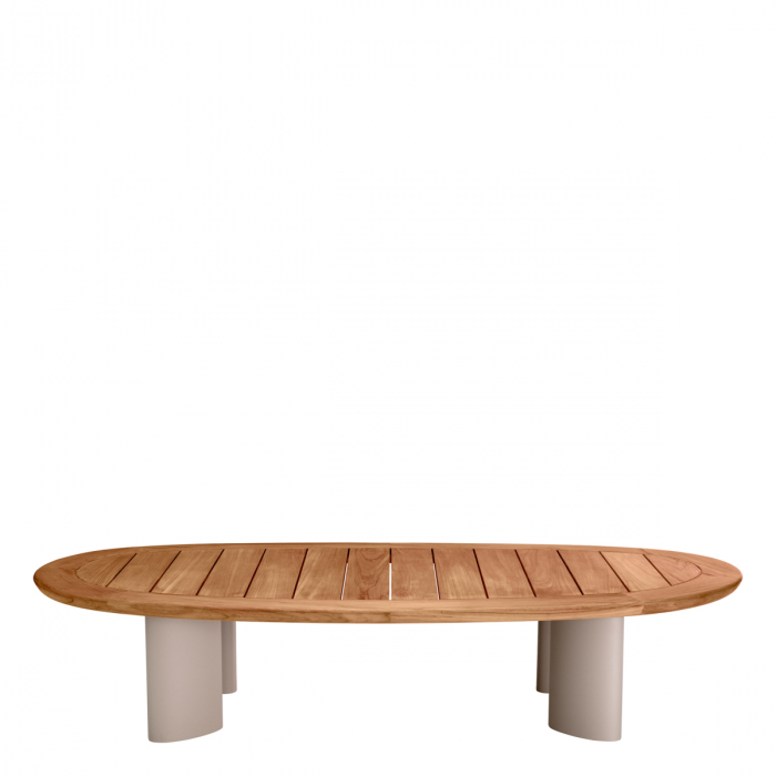 Măsuță de cafea, Free Form din tec natur de exterior , Dims: L. 170.5 | W. 85 | H. 34.5  (CM) [5]