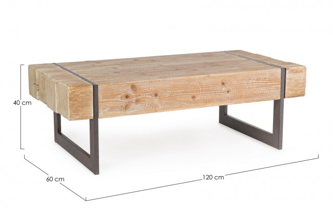 Masuta de cafea Garrett, Lemn, Maro, 120x60x40 cm  [2]