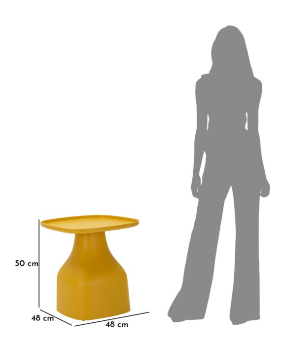 Masuta de cafea Gea galbena 48x48x50 cm [7]
