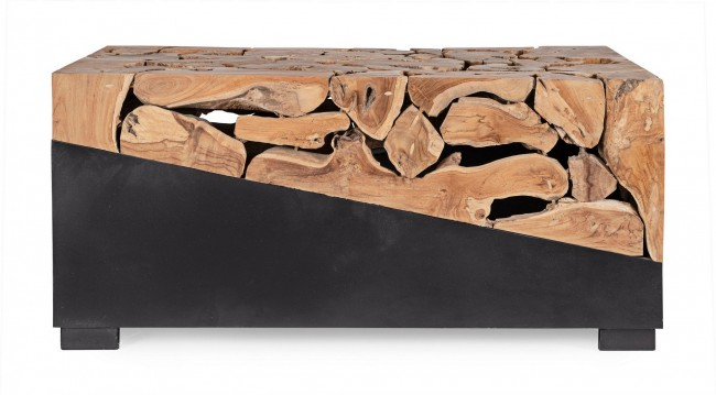 Masuta de cafea Grenade, Lemn, Negru-maro, 100x60x45 cm  [3]