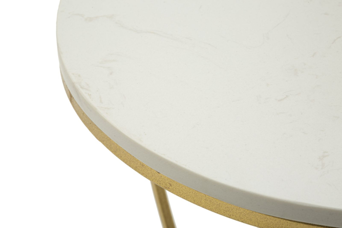 Masuta de cafea Inima, aurie cm ø 40x45,5 [6]