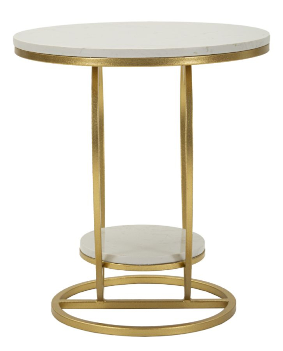 Masuta de cafea Inima, aurie cm ø 40x45,5 [5]