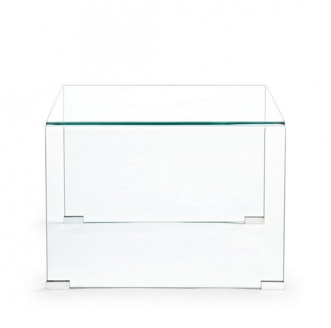 Masuta de cafea Iride, Sticla, Translucid, 60x60x43 cm  [4]