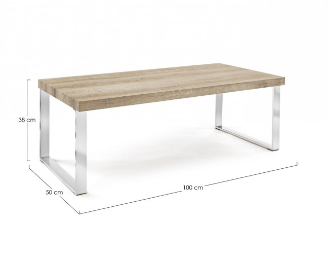 Masuta de cafea Kenya, Lemn, Maro, 100x50x38 cm  [2]