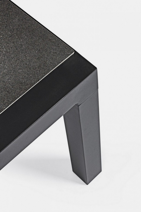 Masuta de cafea Kledi, Aluminiu, Negru, 120x70x43 cm [4]