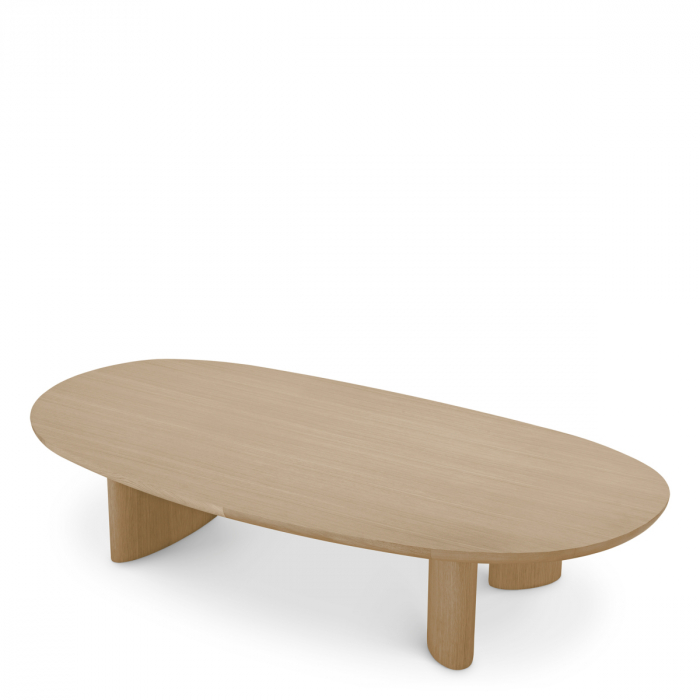 Măsuță de cafea, Lindner, furnir din stejar, natur, Dims: L. 168.5 | W. 86.5 | H. 35.5  (CM) [2]