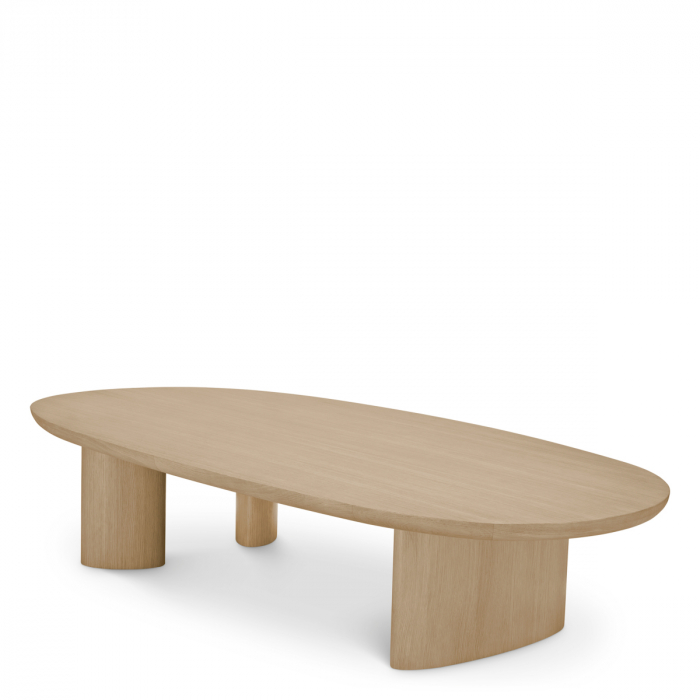 Măsuță de cafea, Lindner, furnir din stejar, natur, Dims: L. 168.5 | W. 86.5 | H. 35.5  (CM) [3]