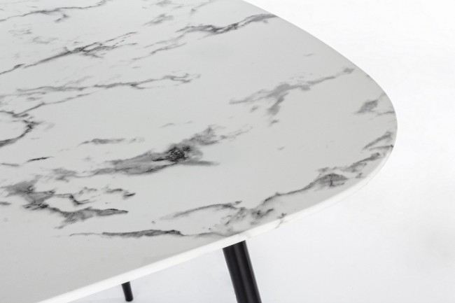 Masuta de cafea Marble, Sticla, Alb-Negru, 110x50x45 cm  [2]