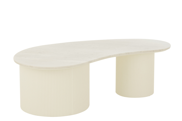 Masuta de cafea marmura/mdf, alba [2]