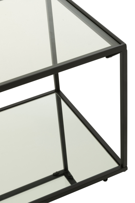 Masuta de cafea metal/sticla neagra, S [5]