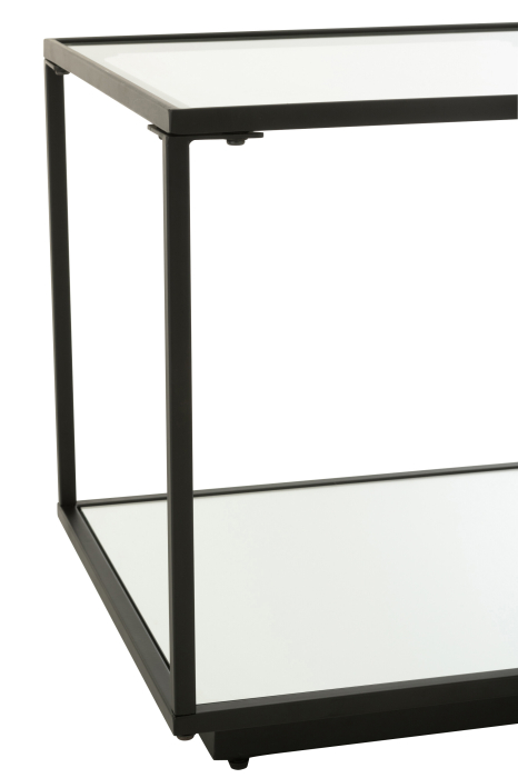 Masuta de cafea metal/sticla neagra, S [4]