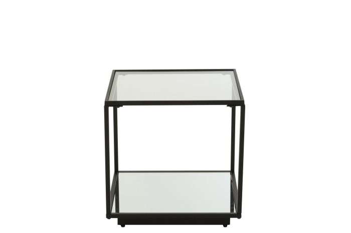 Masuta de cafea metal/sticla neagra, S [3]