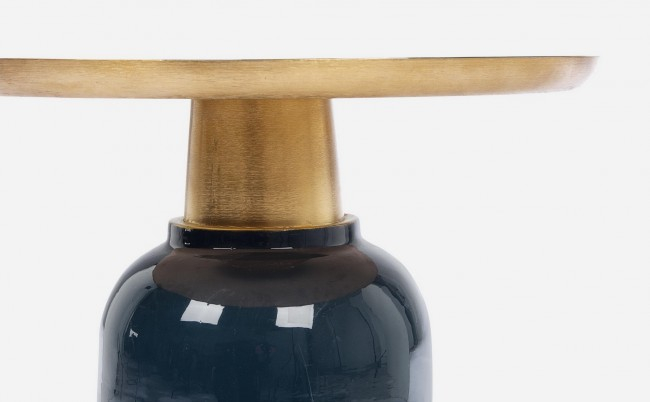 Masuta de cafea Nalima rotunda, Metal, Albastru, x40.5x45.5 cm [5]