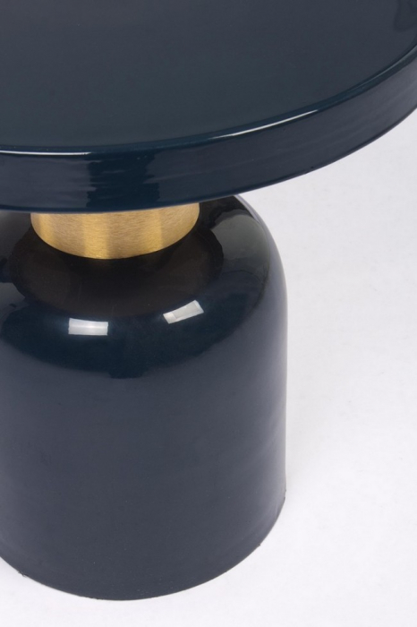 Masuta de cafea Nalima rotunda, Metal, Bleumaren, x41x41 cm [3]