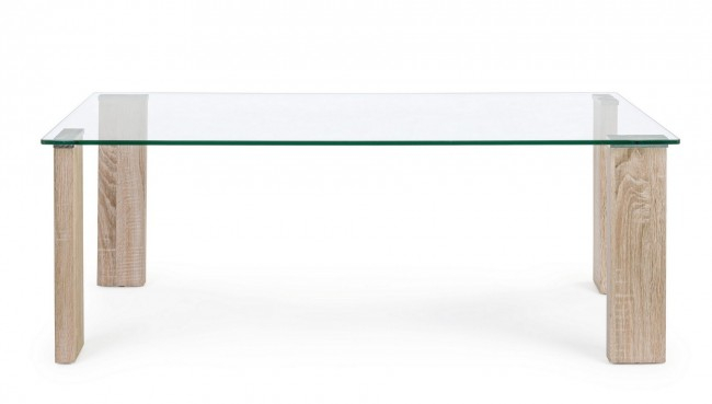 Masuta de cafea New Arley, Sticla, Maro, 120x60x45 cm  [2]