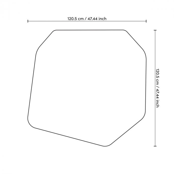 Măsuță de cafea, Oracle furnir de arțar, finisaj lucios din alamă, Dims: L. 120.5 | W. 120.5 | H. 30.5  (CM) [6]
