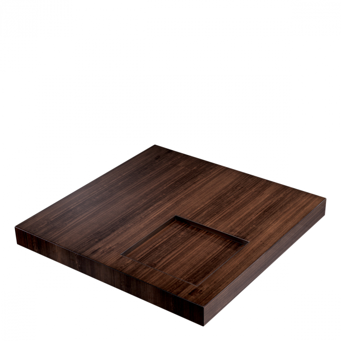 Măsuță de cafea, Otus patrata furnir eucalipt, finisaj bronz [3]