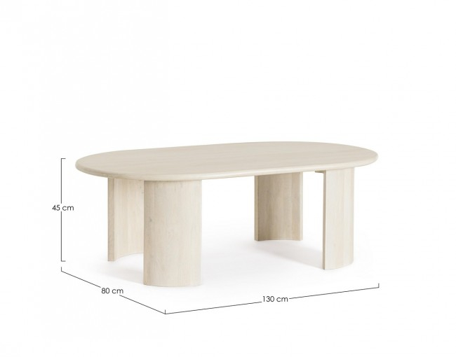Masuta de cafea Ovala Orlando Natur 130X80 [2]