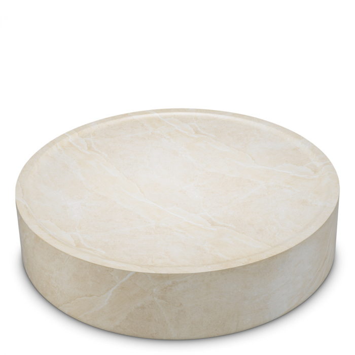 Masuta de cafea pentru exterior Joshua L travertin artificial, Dimensiuni: Ø 120 | H. 40   [2]