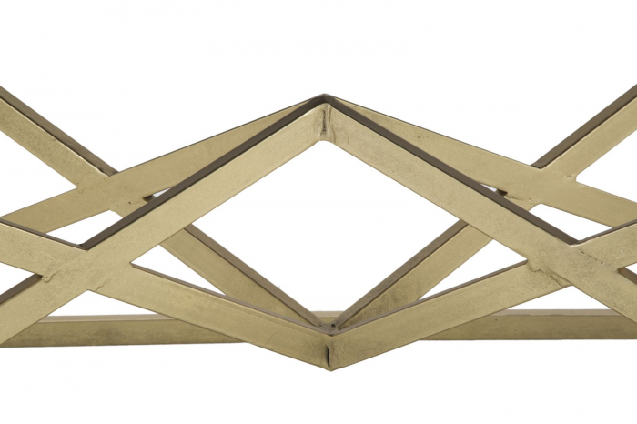 Masuta de cafea Piramid, MDF/Sticla, Negru/Auriu, 110x60x45 cm [7]