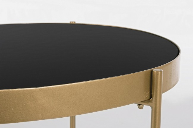 Masuta de cafea Rashida, Metal, Negru-Auriu, 63x46x45 cm  [3]