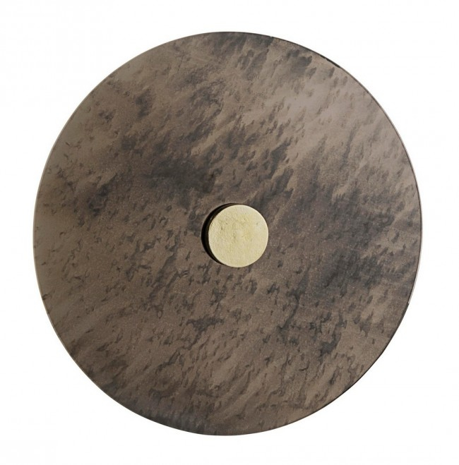 Masuta de cafea rotunda, Aluminiu, Auriu, 45x47.5 cm  [3]