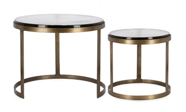 Masuta de cafea Rotunda Zayla, Alama Set 2 [3]