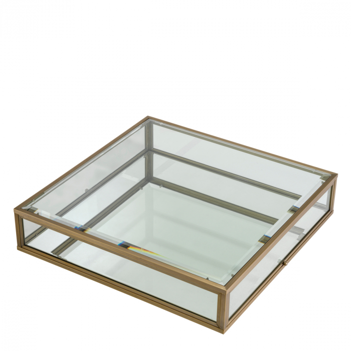 Măsuță de cafea, Ryan finisaj alama, Dims: L. 100 | W. 100 | H. 30  (CM) [3]