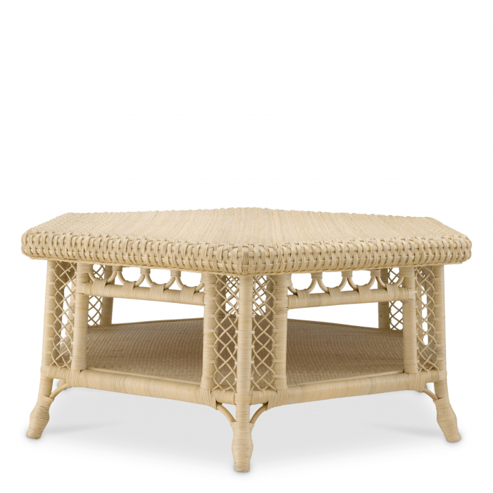 Măsuță de cafea, Saba Hexagon ratan natur, Dims: L. 120 | W. 105 | H. 50  (CM) [3]