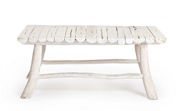 Masuta de cafea Sahel, Lemn, Alb, 90x60x38 cm [3]