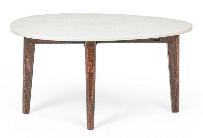 Masuta de cafea Sylvester, Lemn de mango, Alb, 70x50x36 cm  [3]