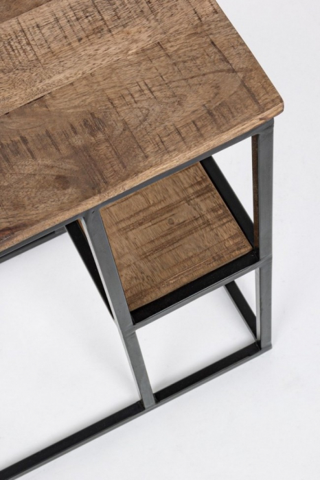 Masuta de cafea Walton, Metal, Negru-Maro, 46x31x58 cm  [4]