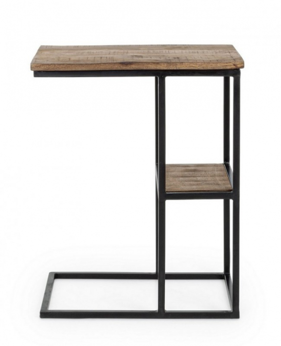 Masuta de cafea Walton, Metal, Negru-Maro, 46x31x58 cm  [3]