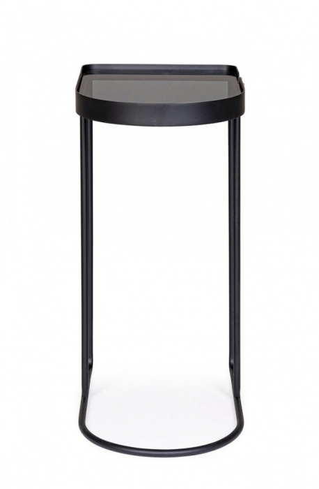 Masuta de cafea Zeina, Otel, Negru, 47x31x63 cm  [3]