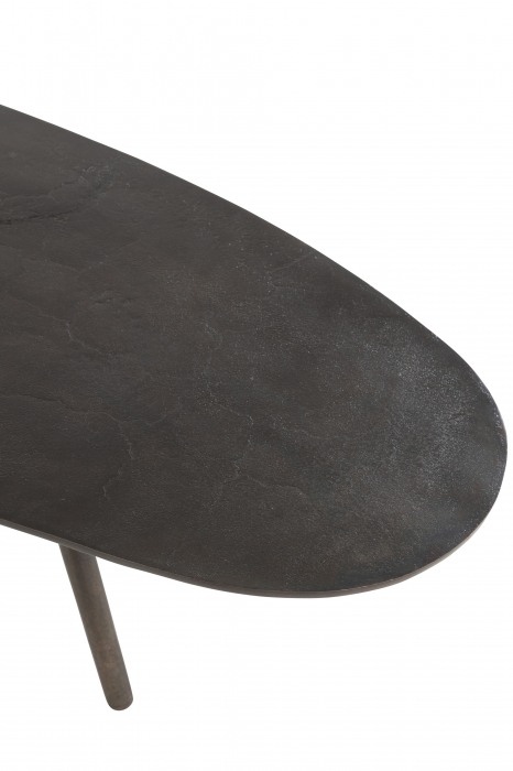 Masuta Drop, Metal, Negru, 120x76x36 cm [3]