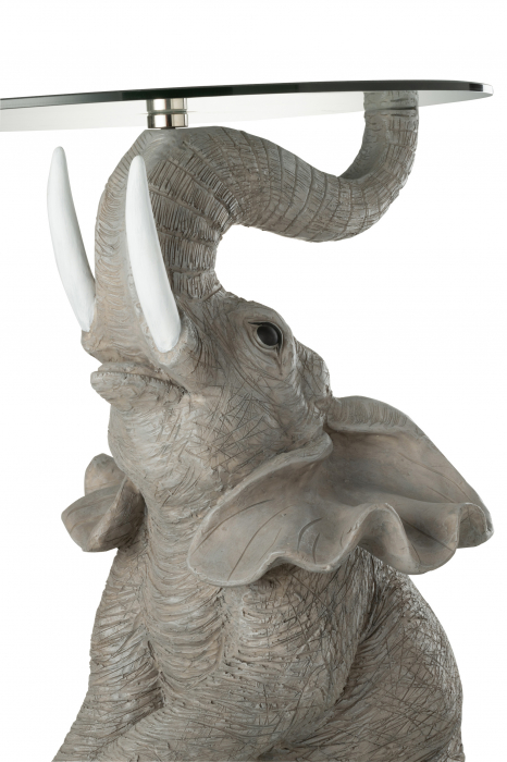 Masuta elefant, Material sintetic, Gri, 49x48x63 [4]