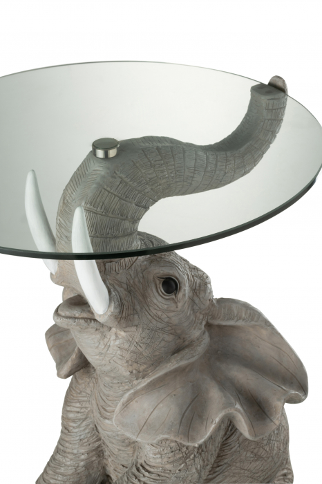 Masuta elefant, Material sintetic, Gri, 49x48x63 [3]