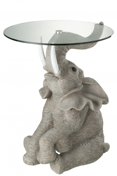 Masuta elefant, Material sintetic, Gri, 49x48x63 [2]