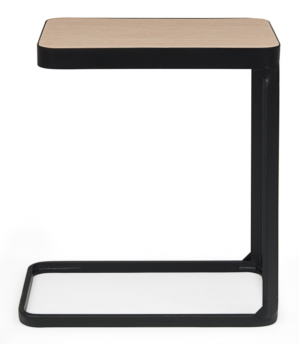 Masuta Everitt, Otel/MDF/Lemn, Maro/Negru, 50x30x55 cm [3]