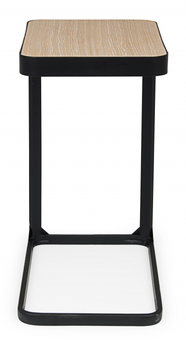 Masuta Everitt, Otel/MDF/Lemn, Maro/Negru, 50x30x55 cm [4]