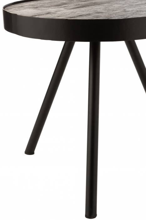 Masuta Fien, Lemn/Metal, Maro, 50x50x48 cm [2]