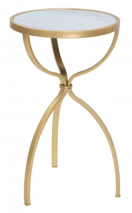 Masuta Glam Tridh, Fier/MDF/Sticla, Multicolor, 55x32,5x32,5 cm [7]
