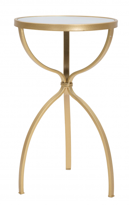 Masuta Glam Tridh, Fier/MDF/Sticla, Multicolor, 55x32,5x32,5 cm [6]
