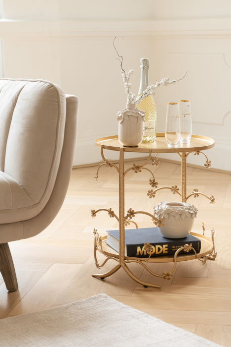 Masuta Gold, Metal, Auriu, 45x45x49.5 cm [3]