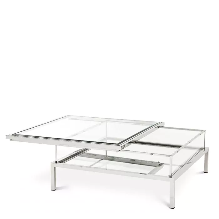 Măsuță de cafea, Harvey sliding top lustruit , Dims: L. 100 | W. 100 | H. 41  (CM) [3]