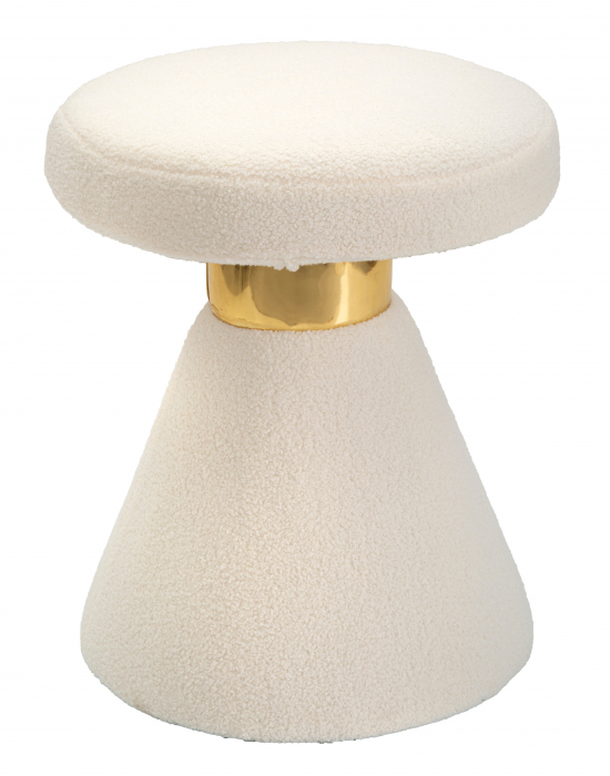Masuta Ice, Lemn/ MDF/Fibre sintetice, Crem/ Auriu, 51x42x42 cm [5]