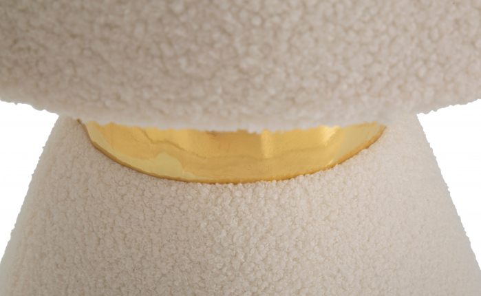 Masuta Ice, Lemn/ MDF/Fibre sintetice, Crem/ Auriu, 51x42x42 cm [2]